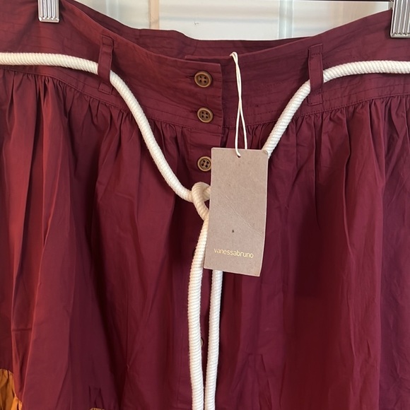 Vanessa Bruno // Neha belted two-tone cotton skirt - Picture 6 of 9